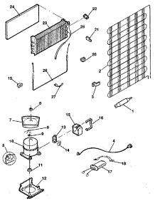 Unit parts for Kenmore Refrigerator 253.8695210 (2538695210, 253 8695210) from AppliancePartsPros.com