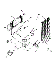 Unit parts for Kenmore Refrigerator 253.8696021 (2538696021, 253 8696021) from AppliancePartsPros.com