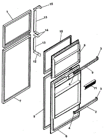 Door parts for Kenmore Refrigerator 253.8696211 (2538696211, 253 8696211) from AppliancePartsPros.com