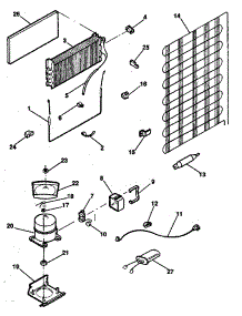 Unit parts for Kenmore Refrigerator 253.8718061 (2538718061, 253 8718061) from AppliancePartsPros.com