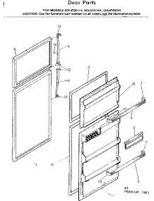Door Parts parts for Kenmore Refrigerator 253.8722111 (2538722111, 253 8722111) from AppliancePartsPros.com
