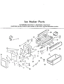 Ice Maker Parts parts for Kenmore Refrigerator 253.8722111 (2538722111, 253 8722111) from AppliancePartsPros.com