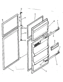 Door parts for Kenmore Refrigerator 253.8722122 (2538722122, 253 8722122) from AppliancePartsPros.com