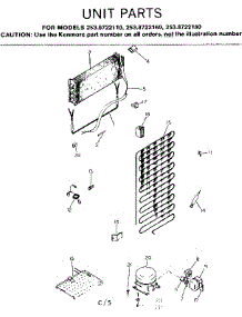 Unit Parts parts for Kenmore Refrigerator 253.8722160 (2538722160, 253 8722160) from AppliancePartsPros.com