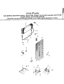 Unit Parts parts for Kenmore Refrigerator 253.8731360 (2538731360, 253 8731360) from AppliancePartsPros.com