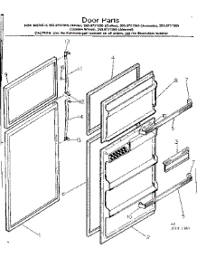Door Parts parts for Kenmore Refrigerator 253.8731380 (2538731380, 253 8731380) from AppliancePartsPros.com