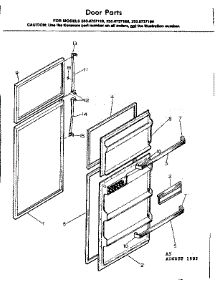 Door Parts parts for Kenmore Refrigerator 253.8737180 (2538737180, 253 8737180) from AppliancePartsPros.com