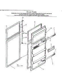 Door Parts parts for Kenmore Refrigerator 253.8737191 (2538737191, 253 8737191) from AppliancePartsPros.com