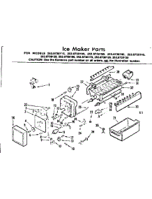 Ice Maker Parts parts for Kenmore Refrigerator 253.8738100 (2538738100, 253 8738100) from AppliancePartsPros.com