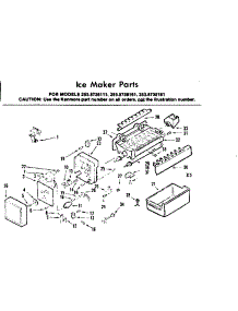 Ice Maker Parts parts for Kenmore Refrigerator 253.8738111 (2538738111, 253 8738111) from AppliancePartsPros.com