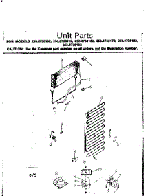 Unit Parts parts for Kenmore Refrigerator 253.8738112 (2538738112, 253 8738112) from AppliancePartsPros.com