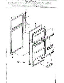 Door Parts parts for Kenmore Refrigerator 253.8741821 (2538741821, 253 8741821) from AppliancePartsPros.com