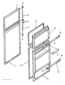 Door parts for Kenmore Refrigerator 253.8757210 (2538757210, 253 8757210) from AppliancePartsPros.com