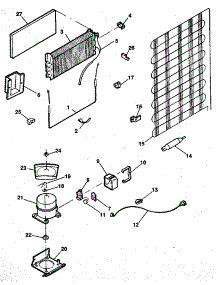 Unit parts for Kenmore Refrigerator 253.8779820 (2538779820, 253 8779820) from AppliancePartsPros.com