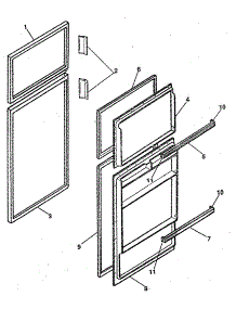 Door parts for Kenmore Refrigerator 253.8790113 (2538790113, 253 8790113) from AppliancePartsPros.com