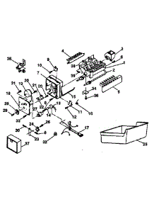 Ice Maker parts for Kenmore Refrigerator 253.8790121 (2538790121, 253 8790121) from AppliancePartsPros.com