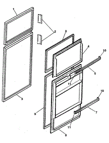 Door parts for Kenmore Refrigerator 253.8790190 (2538790190, 253 8790190) from AppliancePartsPros.com