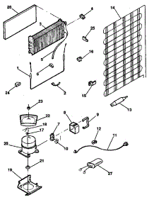 Unit parts for Kenmore Refrigerator 253.8790191 (2538790191, 253 8790191) from AppliancePartsPros.com