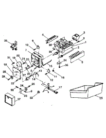 Ice Maker parts for Kenmore Refrigerator 253.8791200 (2538791200, 253 8791200) from AppliancePartsPros.com