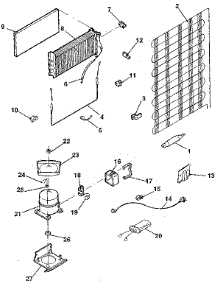 Unit parts for Kenmore Refrigerator 253.8791201 (2538791201, 253 8791201) from AppliancePartsPros.com