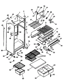 Cabinet parts for Kenmore Refrigerator 253.8791203 (2538791203, 253 8791203) from AppliancePartsPros.com