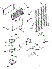 Unit parts for Kenmore Refrigerator 253.8791210 (2538791210, 253 8791210) from AppliancePartsPros.com