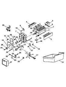 Ice Maker parts for Kenmore Refrigerator 253.8791211 (2538791211, 253 8791211) from AppliancePartsPros.com