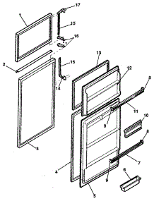 Door parts for Kenmore Refrigerator 253.8791212 (2538791212, 253 8791212) from AppliancePartsPros.com