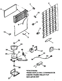 Unit parts for Kenmore Refrigerator 253.8791223 (2538791223, 253 8791223) from AppliancePartsPros.com