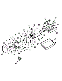 Ice Maker parts for Kenmore Refrigerator 253.8791223 (2538791223, 253 8791223) from AppliancePartsPros.com