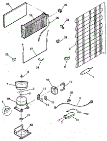 Unit parts for Kenmore Refrigerator 253.8795223 (2538795223, 253 8795223) from AppliancePartsPros.com