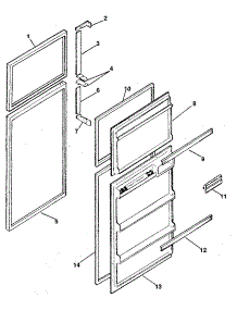 Door parts for Kenmore Refrigerator 253.8795260 (2538795260, 253 8795260) from AppliancePartsPros.com