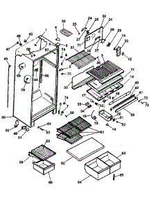 Cabinet parts for Kenmore Refrigerator 253.9301211 (2539301211, 253 9301211) from AppliancePartsPros.com