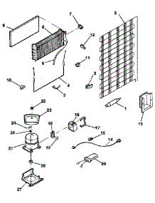 Unit parts for Kenmore Refrigerator 253.9301261 (2539301261, 253 9301261) from AppliancePartsPros.com