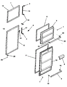Door parts for Kenmore Refrigerator 253.9305005 (2539305005, 253 9305005) from AppliancePartsPros.com