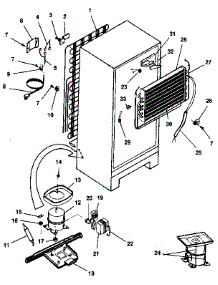 Unit parts for Kenmore Refrigerator 253.9305005 (2539305005, 253 9305005) from AppliancePartsPros.com