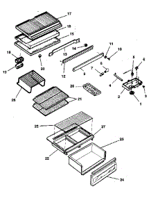 Cabinet parts for Kenmore Refrigerator 253.9305014 (2539305014, 253 9305014) from AppliancePartsPros.com
