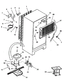 Unit parts for Kenmore Refrigerator 253.9305014 (2539305014, 253 9305014) from AppliancePartsPros.com