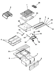 Cabinet parts for Kenmore Refrigerator 253.9307011 (2539307011, 253 9307011) from AppliancePartsPros.com