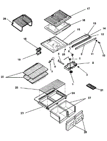 Cabinet parts for Kenmore Refrigerator 253.9308020 (2539308020, 253 9308020) from AppliancePartsPros.com