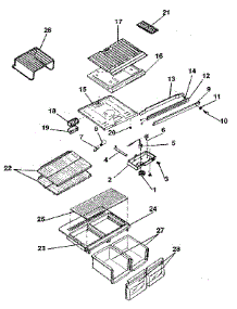 Cabinet parts for Kenmore Refrigerator 253.9308092 (2539308092, 253 9308092) from AppliancePartsPros.com