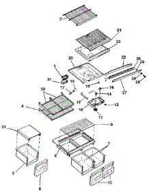 Cabinet parts for Kenmore Refrigerator 253.9308791 (2539308791, 253 9308791) from AppliancePartsPros.com