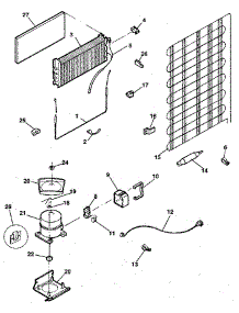 Unit parts for Kenmore Refrigerator 253.9309210 (2539309210, 253 9309210) from AppliancePartsPros.com