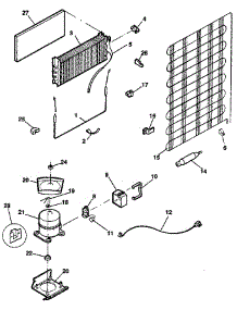 Unit parts for Kenmore Refrigerator 253.9309221 (2539309221, 253 9309221) from AppliancePartsPros.com