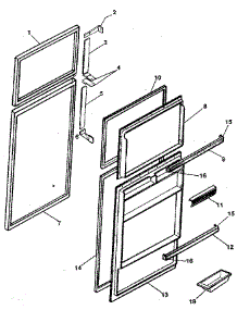 Door parts for Kenmore Refrigerator 253.9309290 (2539309290, 253 9309290) from AppliancePartsPros.com