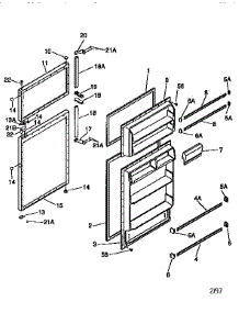 Doors parts for Kenmore Refrigerator 253.9333091 (2539333091, 253 9333091) from AppliancePartsPros.com