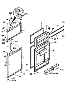 Doors parts for Kenmore Refrigerator 253.9346700 (2539346700, 253 9346700) from AppliancePartsPros.com