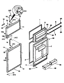 Doors parts for Kenmore Refrigerator 253.9346740 (2539346740, 253 9346740) from AppliancePartsPros.com