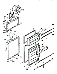 Doors parts for Kenmore Refrigerator 253.9348420 (2539348420, 253 9348420) from AppliancePartsPros.com