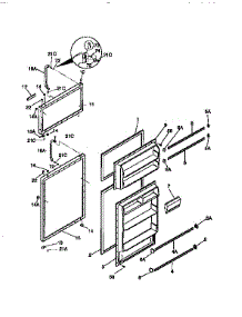 Doors parts for Kenmore Refrigerator 253.9363080 (2539363080, 253 9363080) from AppliancePartsPros.com